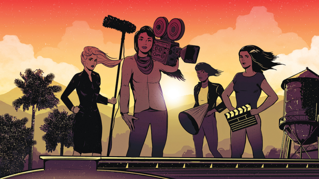 Illlustration of female filmmakers